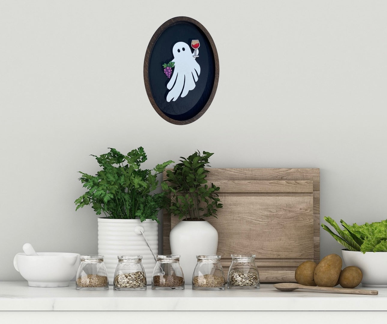 Wine Lover Ghost | Wall Art