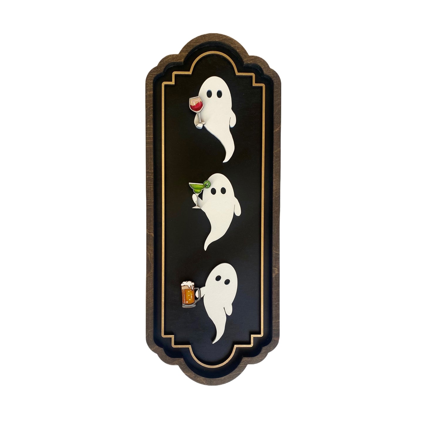 Boozy Ghost Trio | Wood Sign 17"