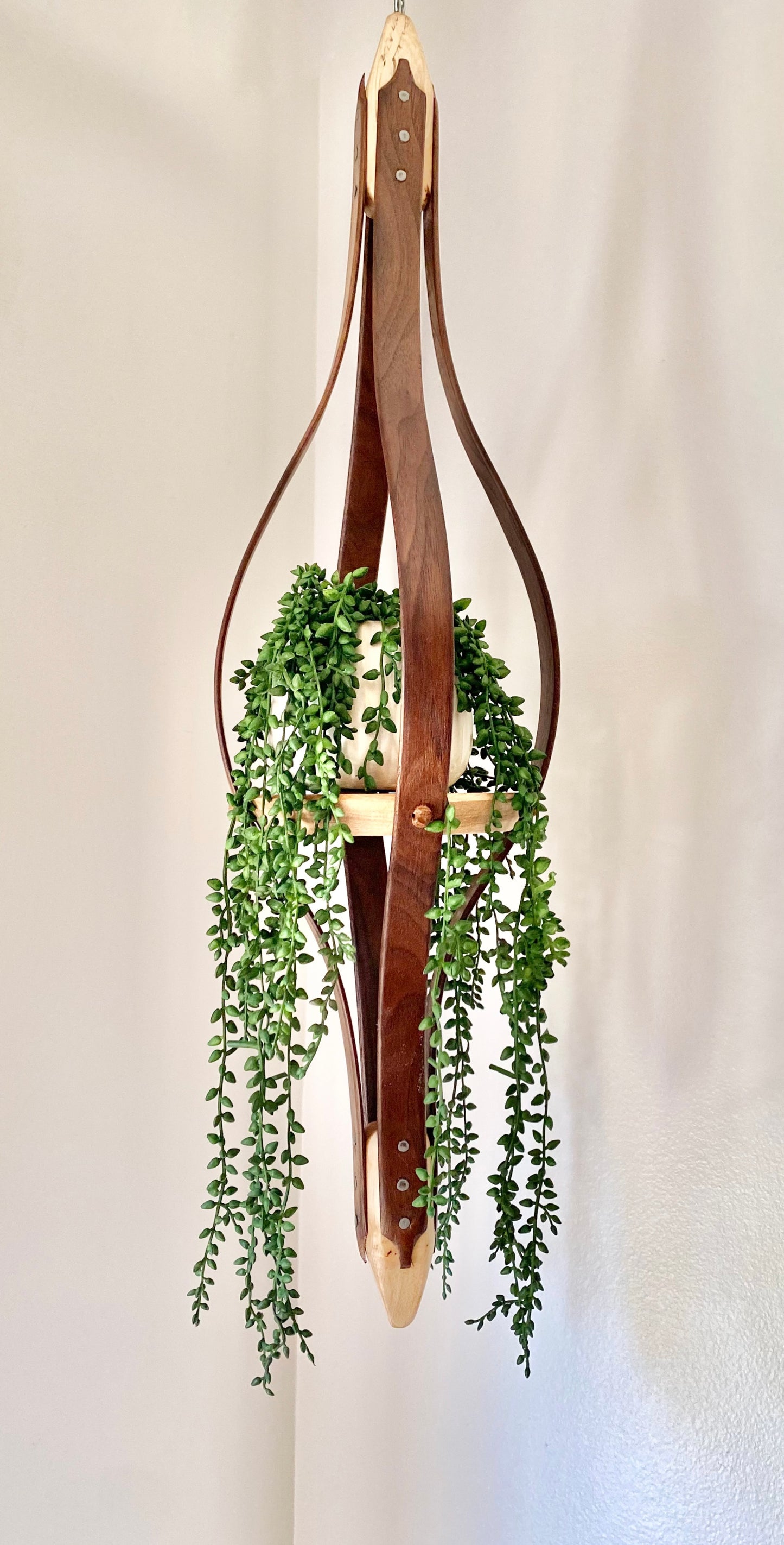 Wooden Plant Hanger | Walnut and Maple