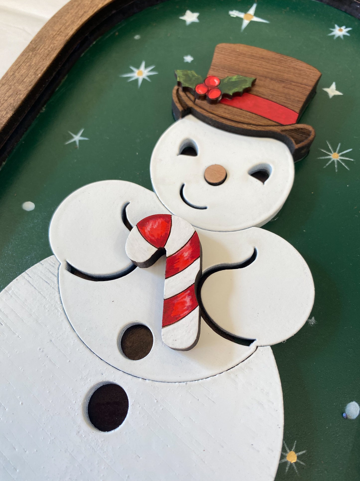 Cute Snowman Sign | Framed Arch Wall Art