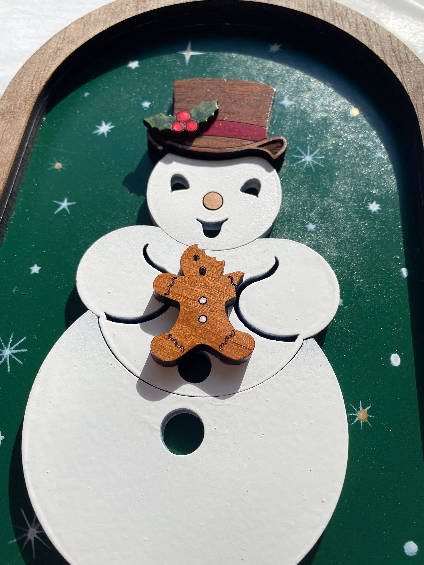 Cute Snowman Sign | Framed Arch Wall Art