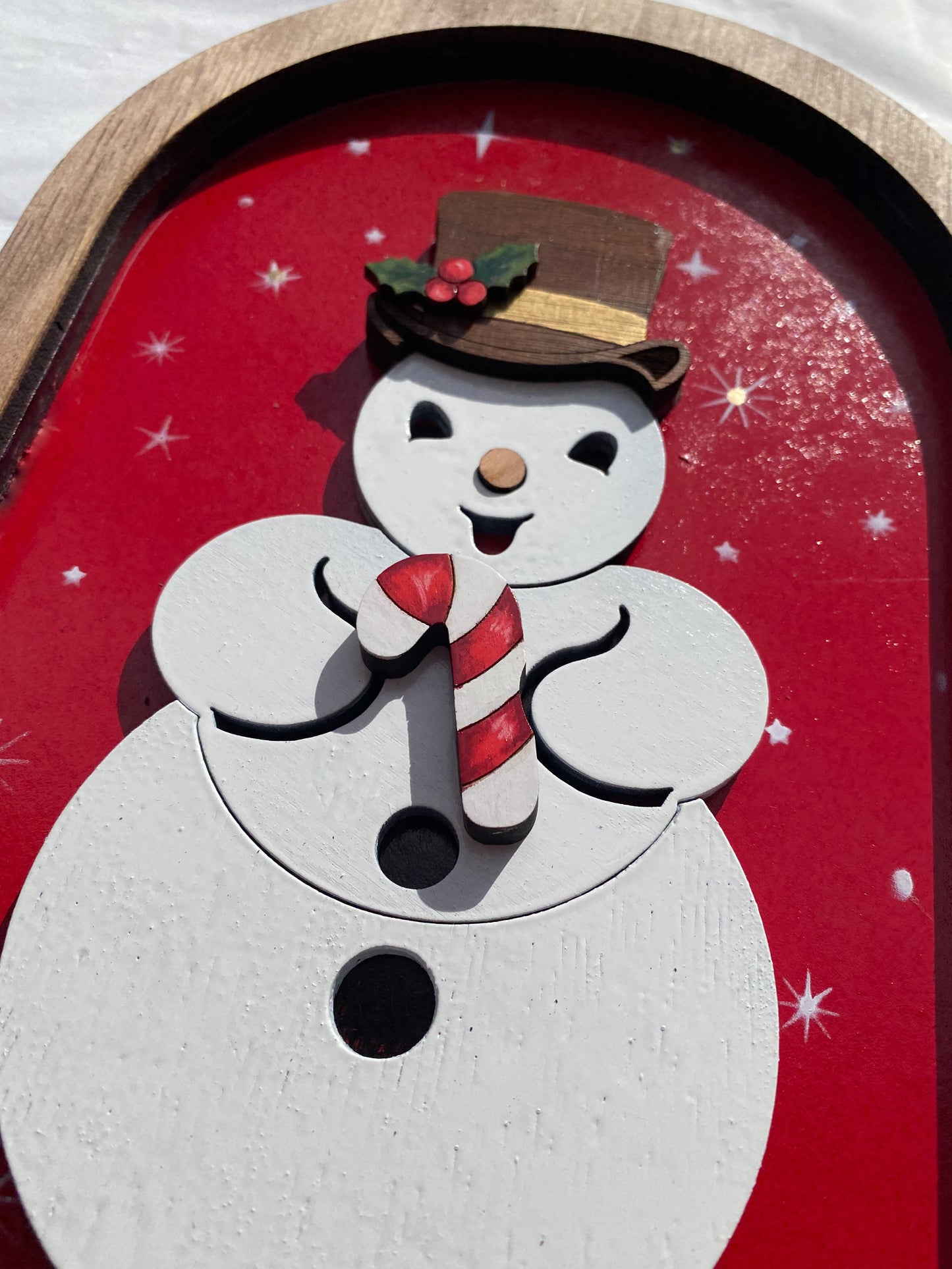 Cute Snowman Sign | Framed Arch Wall Art